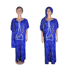 Robe + foulard Sokhna Diarra Bleu 1