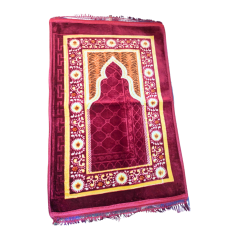 Tapis de Prière Bilal en Velours GM - Rouge Tapis de Prière Bilal en Velours GM - Rouge