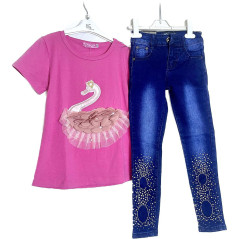 Ensemble pantalon + T-shirt Sophia - 5-6ans