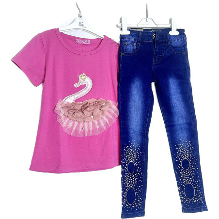 Ensemble pantalon + T-shirt Sophia - 5-6ans