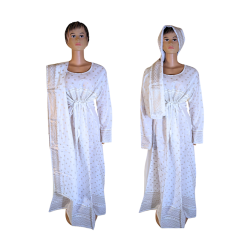 Robe pendjab Maya blanc XL