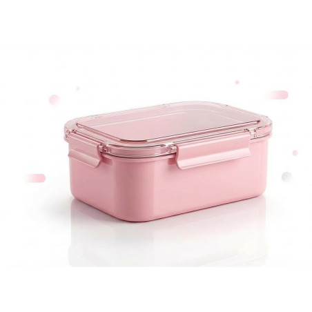 Lunch box en Inox et plastique rose