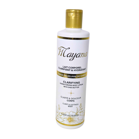 Lait corporel clarifiant et hydratant Mayana 500ml