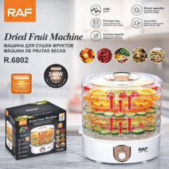 Déshydrateur électrique RAF 240 W à 5 plateaux pour fruits, légumes et herbes aromatiques