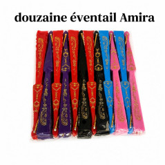 Douzaine Éventail Amira à motif floral 