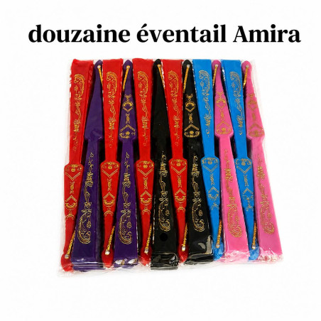 Douzaine Éventail Amira à motif floral 