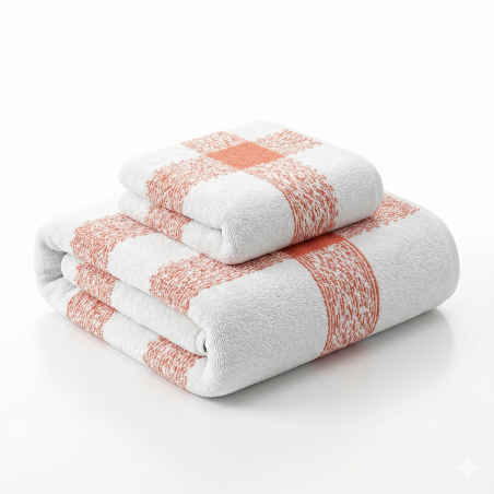 Lot de 2 serviettes 35X75 et 70X140 N°1