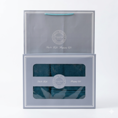 Boite de 2 serviettes prestige Vert + sac offert 
