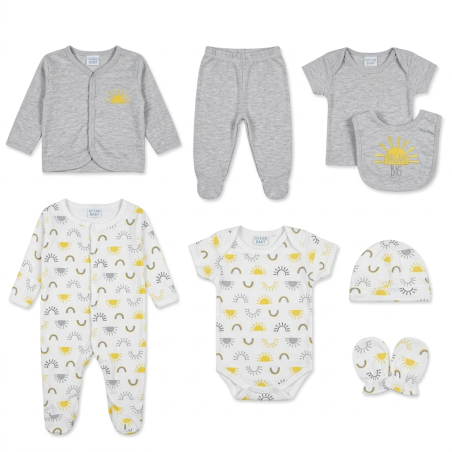 Ensemble de vêtements GRIS 8 pièces pour Bébé 3 à 6 mois
