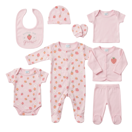 Ensemble de vêtements ROSE 8 pièces pour Bébé 3 à 6 mois