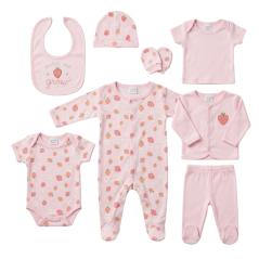 Ensemble de vêtements ROSE 8 pièces pour Bébé 6 à 9 mois
