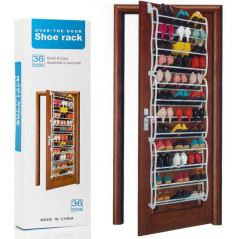Rangement 36 paires de Chaussures Derrière Porte 
