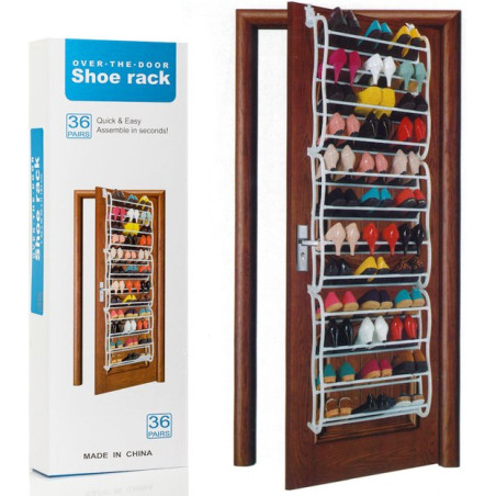 Rangement 36 paires de Chaussures Derrière Porte 
