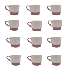 Pack de 12 Tasses en porcelaine Vanessa