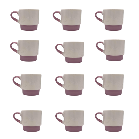 Pack de 12 Tasses en porcelaine Vanessa