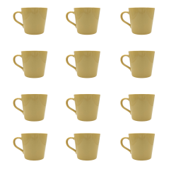 Pack de 12 Tasses en porcelaine Jaune N°1